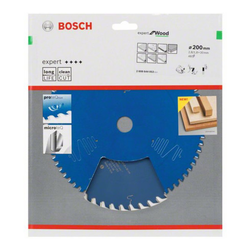 Bosch cirkelzaagblad Expert for Wood 200 x 30 x 2,8 mm 48