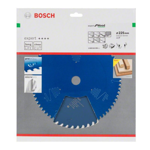 Bosch cirkelzaagblad Expert for Wood 225 x 30 x 2,6 mm 48
