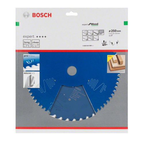 Bosch cirkelzaagblad Expert for Wood 250 x 30 x 2,4 mm 40