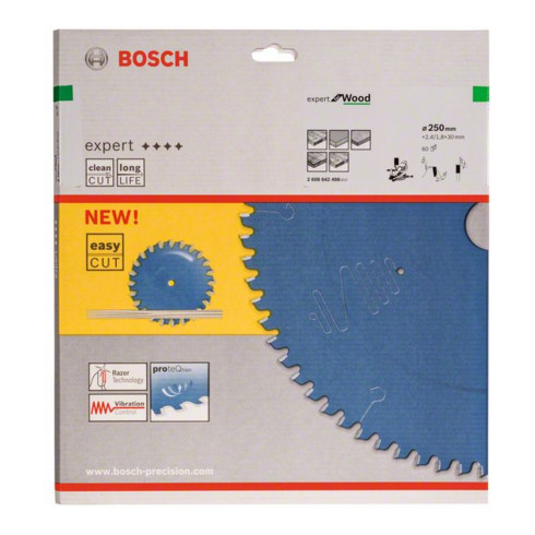 Bosch cirkelzaagblad Expert for Wood 250 x 30 x 2,4 mm 60