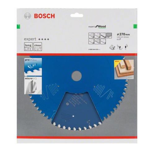 Bosch cirkelzaagblad Expert for Wood 270 x 30 x 2,8 mm 60