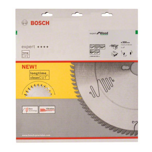Bosch cirkelzaagblad Expert for Wood 300 x 30 x 3,2 mm 72