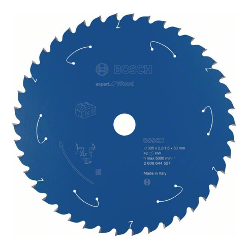 Bosch cirkelzaagblad Expert for Wood voor accuzagen 305 x 2,2/1,6 x 30 42 tanden