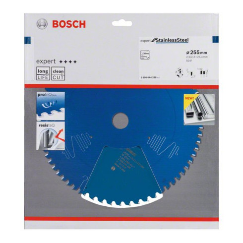Bosch cirkelzaagblad Expert for Stainless Steel 255 x 25,4 x 2,5 x 50