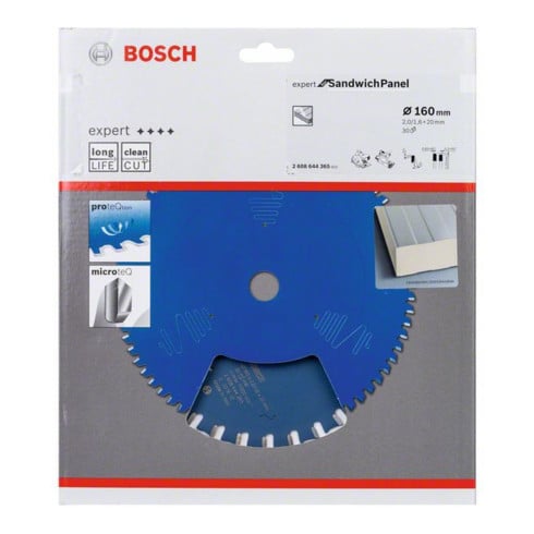 Bosch cirkelzaagblad Expert for Sandwich Panel 160 x 20 x 2,0 mm 30