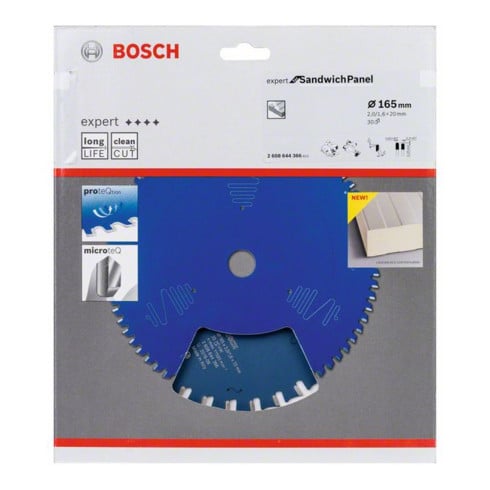 Bosch cirkelzaagblad Expert for Sandwich Panel 165 x 20 x 2,0 mm 30