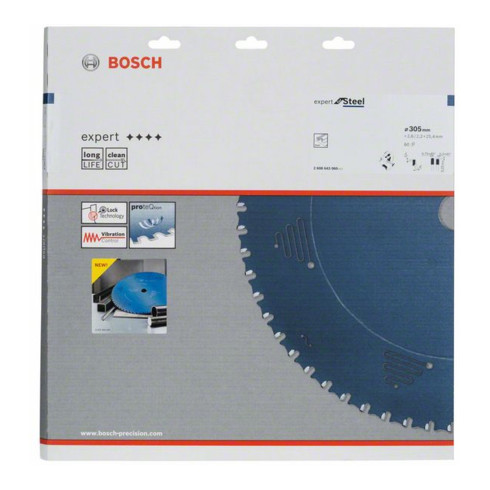 Bosch cirkelzaagblad Expert for Steel 305 x 25,4 x 2,6 mm 60