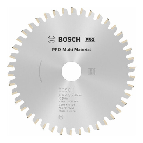 Bosch cirkelzaagblad Multi material 130 x 20/16 x 2 mm 42