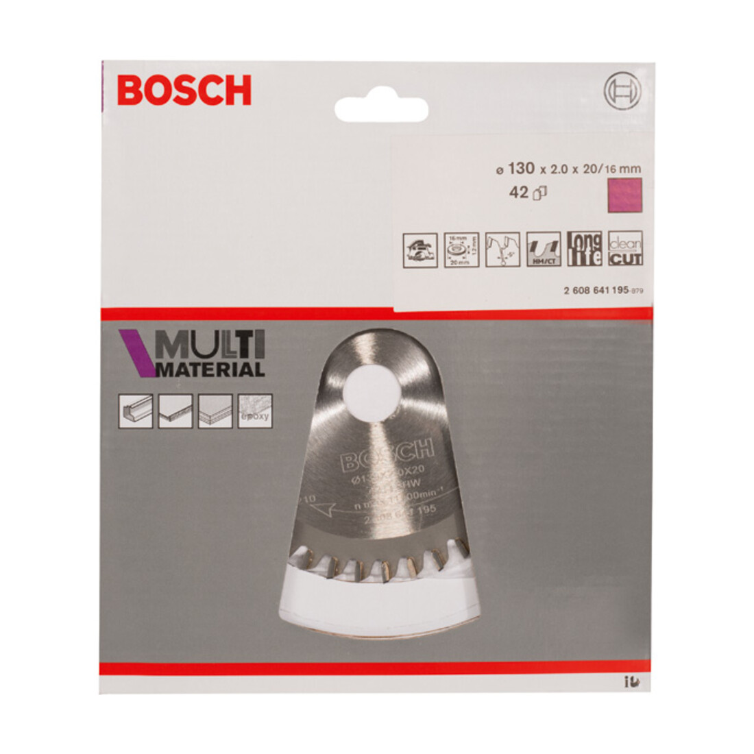 Bosch cirkelzaagblad Multi material 130 x 20/16 x 2 mm 42