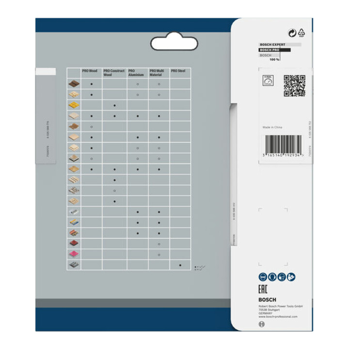 Bosch cirkelzaagblad Multi material 160 x 20/16 x 2,4 mm 42