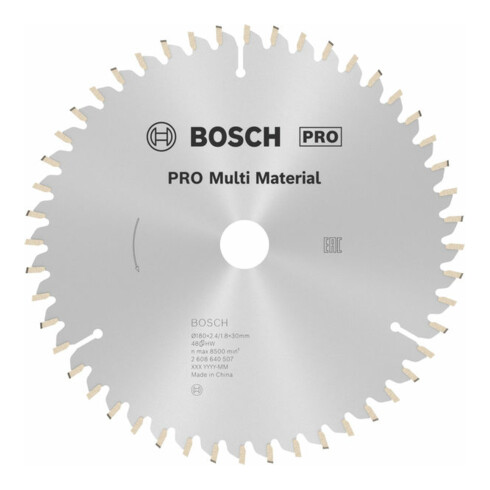 Bosch cirkelzaagblad Multi material 180 x 30/20 x 2,4 mm 48