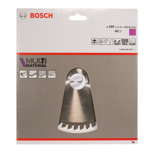 Bosch cirkelzaagblad Multi material 180 x 30/20 x 2,4 mm 48