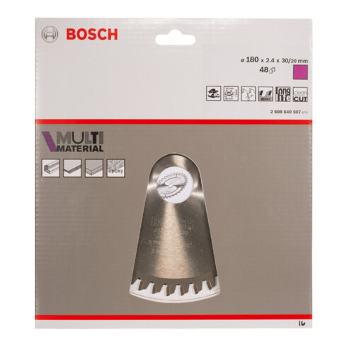 Bosch cirkelzaagblad Multi material 180 x 30/20 x 2,4 mm 48