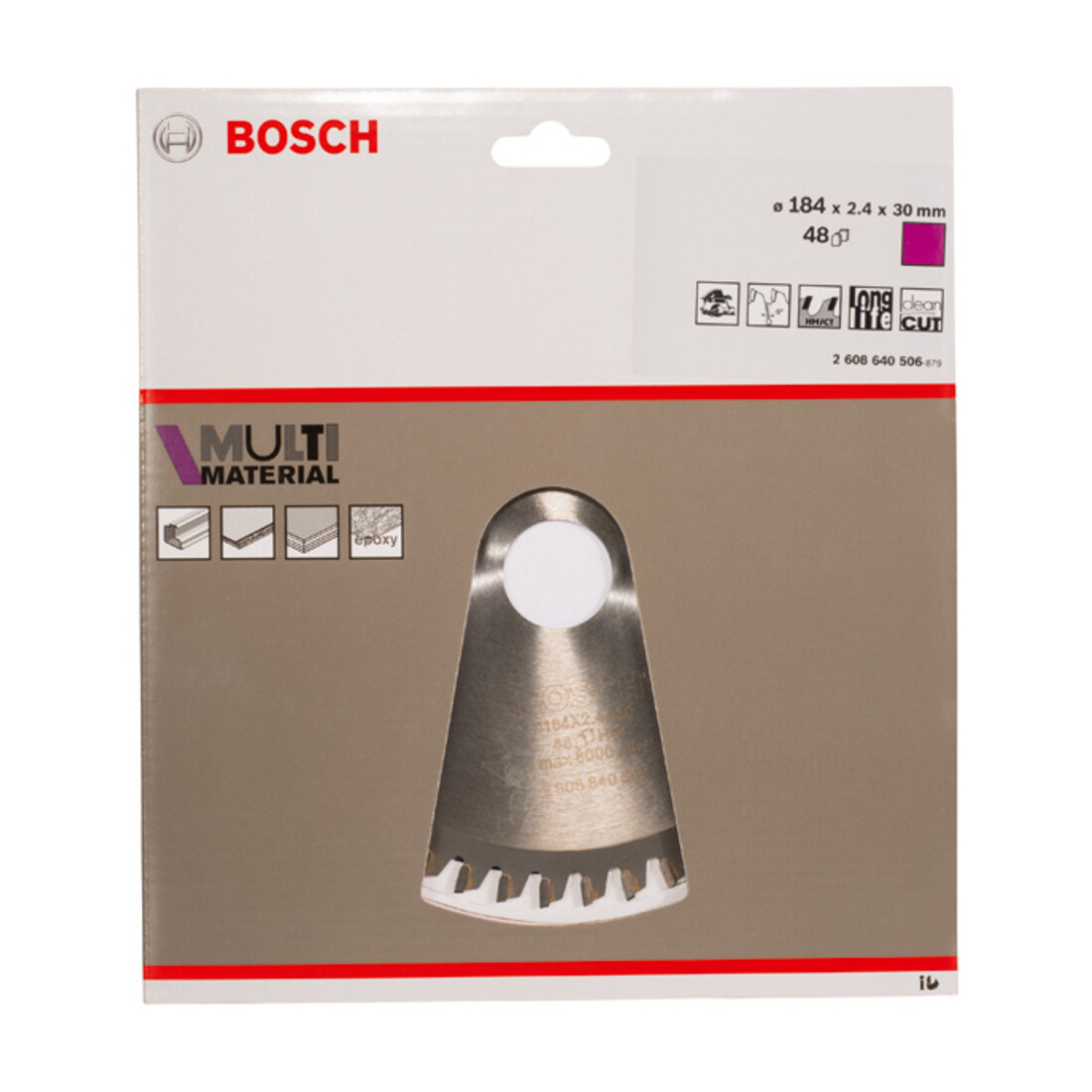 Bosch cirkelzaagblad Multi material 184 x 30 x 2,4 mm 48