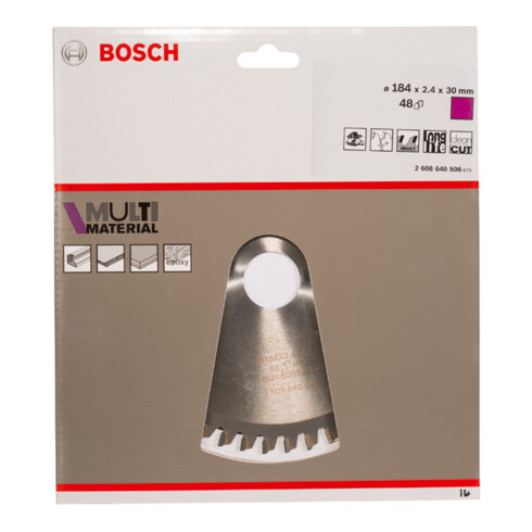 Bosch cirkelzaagblad Multi material 184 x 30 x 2,4 mm 48