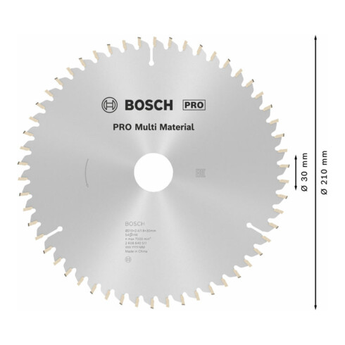 Bosch cirkelzaagblad Multi material 210 x 30 x 2,4 mm 54