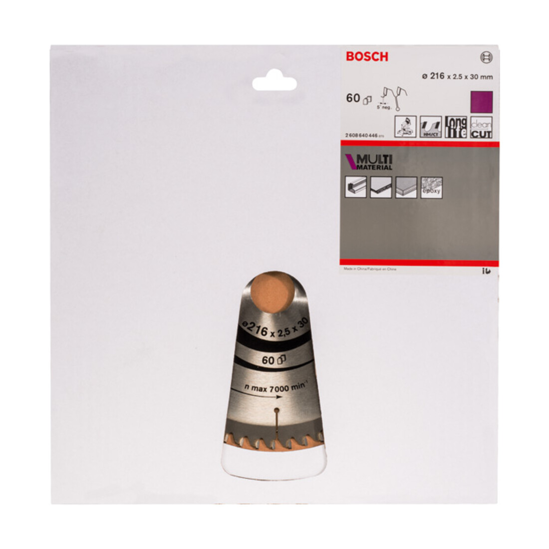 Bosch cirkelzaagblad Multi material 216 x 30 x 2,5 mm 60