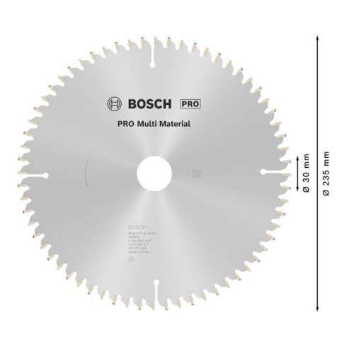 Bosch cirkelzaagblad Multi material 235 x 30/25 x 2,4 mm 64