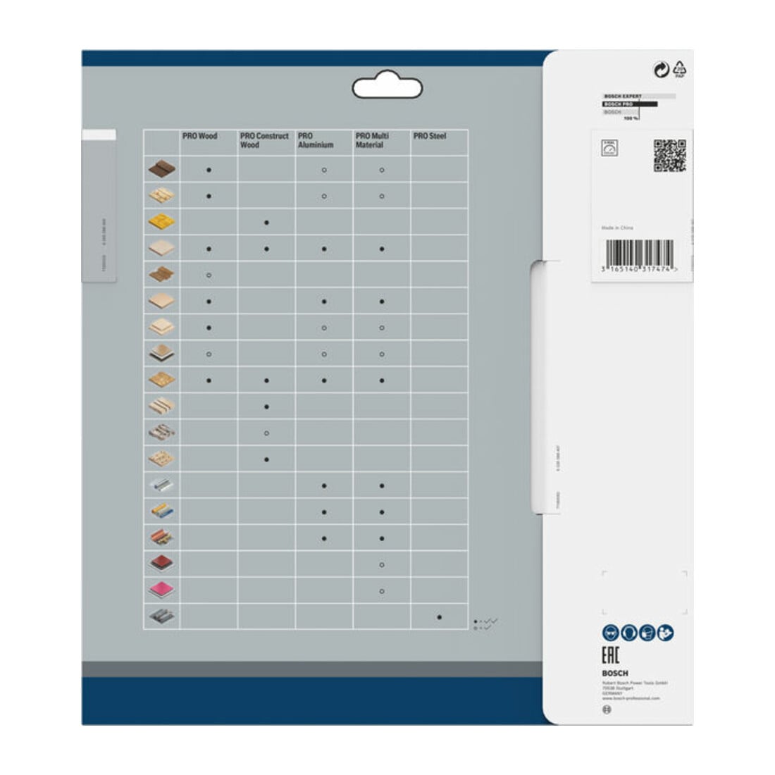Bosch cirkelzaagblad Multi material 254 x 30 x 3,2 mm 60