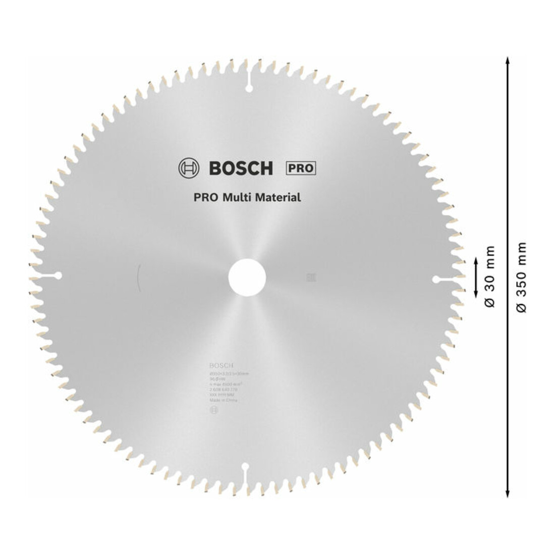 Bosch cirkelzaagblad Multi material 350 x 30 x 3,2 mm 96