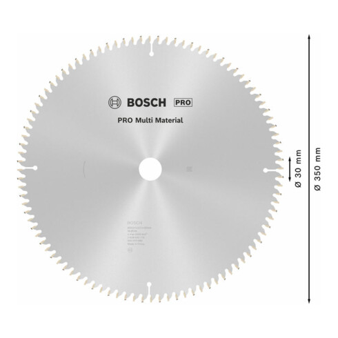 Bosch cirkelzaagblad Multi material 350 x 30 x 3,2 mm 96
