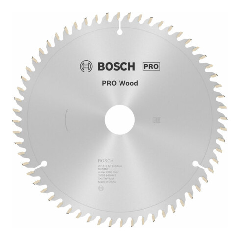Bosch cirkelzaagblad Optiline Wood voor afkort- en verstekzagen, 216 x 30 x 2,8 mm, korrel: 60