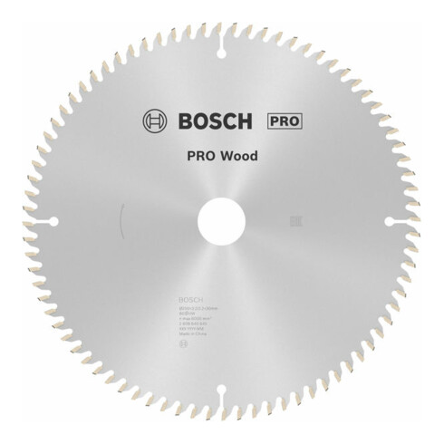 Bosch cirkelzaagblad Optiline Wood voor afkort- en verstekzagen 250 x 30 x 3,2 mm 80