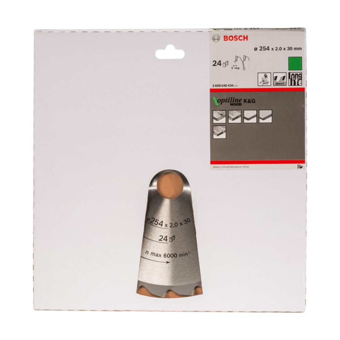 Bosch cirkelzaagblad Optiline Wood voor afkort- en verstekzagen 254 x 30 x 2,0 mm 24