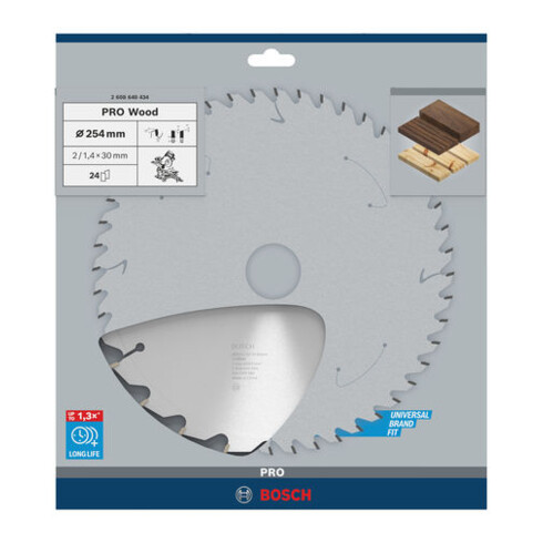 Bosch cirkelzaagblad Optiline Wood voor afkort- en verstekzagen 254 x 30 x 2,0 mm 24