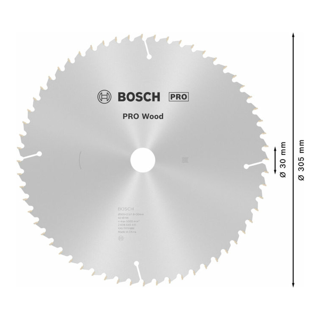 Bosch cirkelzaagblad Optiline Wood voor afkort- en verstekzagen 305 x 30 x 2,5 mm 60