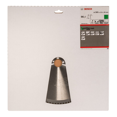 Bosch cirkelzaagblad Optiline Wood voor afkort- en verstekzagen 305 x 30 x 2,5 mm 96