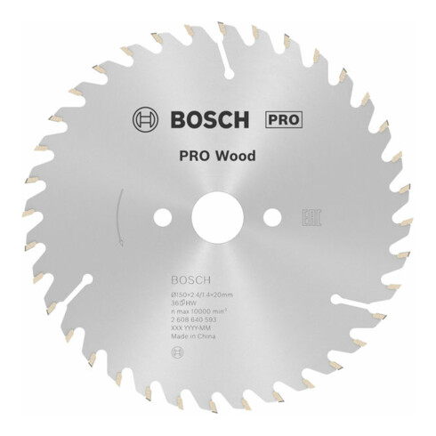 Bosch cirkelzaagblad Optiline Wood voor handcirkelzagen 150 x 20/16 x 2,4 mm 36