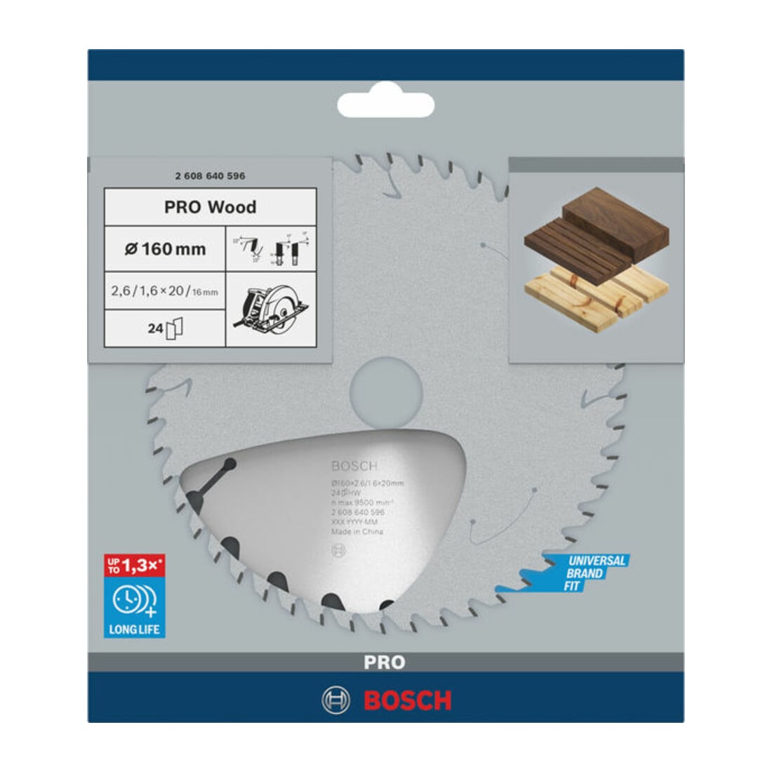 Bosch cirkelzaagblad Optiline Wood voor handcirkelzagen 160 x 20/16 x 2,6 mm 24