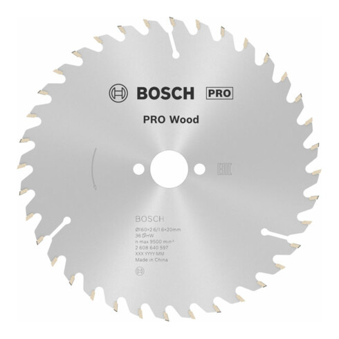 Bosch cirkelzaagblad Optiline Wood voor handcirkelzagen 160 x 20/16 x 2,6 mm 36