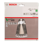 Bosch cirkelzaagblad Optiline Wood voor handcirkelzagen 160 x 20/16 x 2,6 mm 48-4