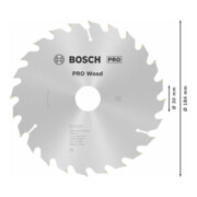 Bosch cirkelzaagblad Optiline Wood voor handcirkelzagen 184 x 30 x 2,6 mm 24-4