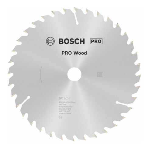 Bosch cirkelzaagblad Optiline Wood voor handcirkelzagen 190 x 20/16 x 2,6 mm 36