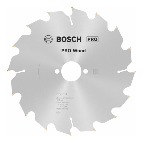 Bosch cirkelzaagblad Optiline Wood voor handcirkelzagen 190 x 30 x 2,0 mm 16
