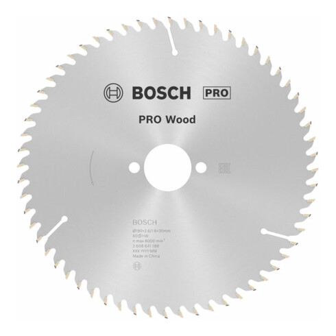 Bosch cirkelzaagblad Optiline Wood voor handcirkelzagen 190 x 30 x 2,6 mm 60