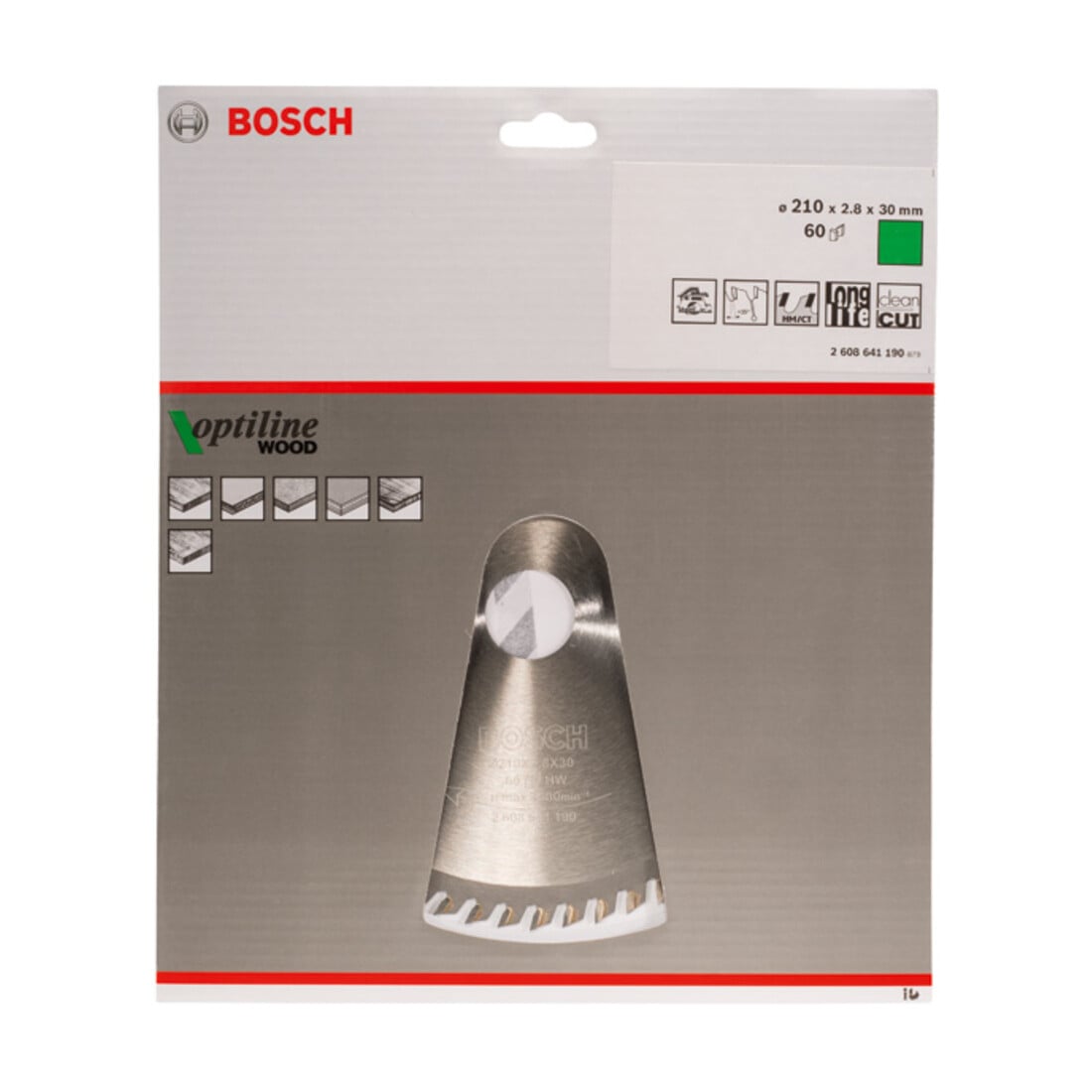 Bosch cirkelzaagblad Optiline Wood voor handcirkelzagen 210 x 30 x 2,8 mm 60