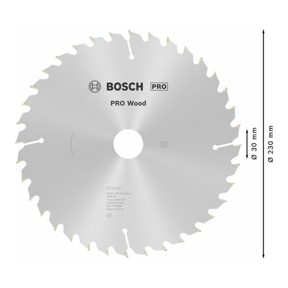 Bosch cirkelzaagblad Optiline Wood voor handcirkelzagen 230 x 30 x 2,8 mm 36