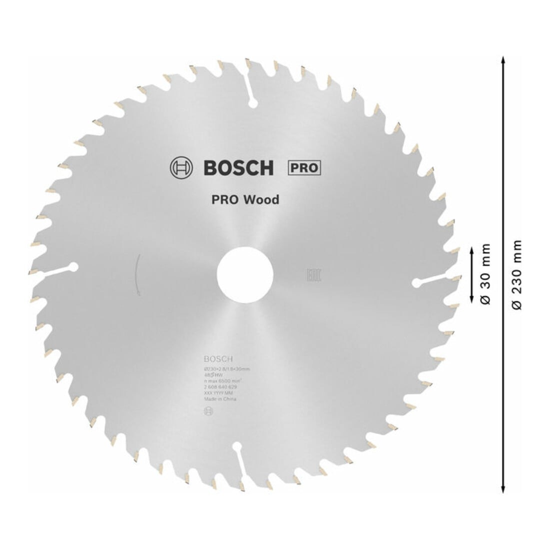 Bosch cirkelzaagblad Optiline Wood voor handcirkelzagen 230 x 30 x 2,8 mm 48