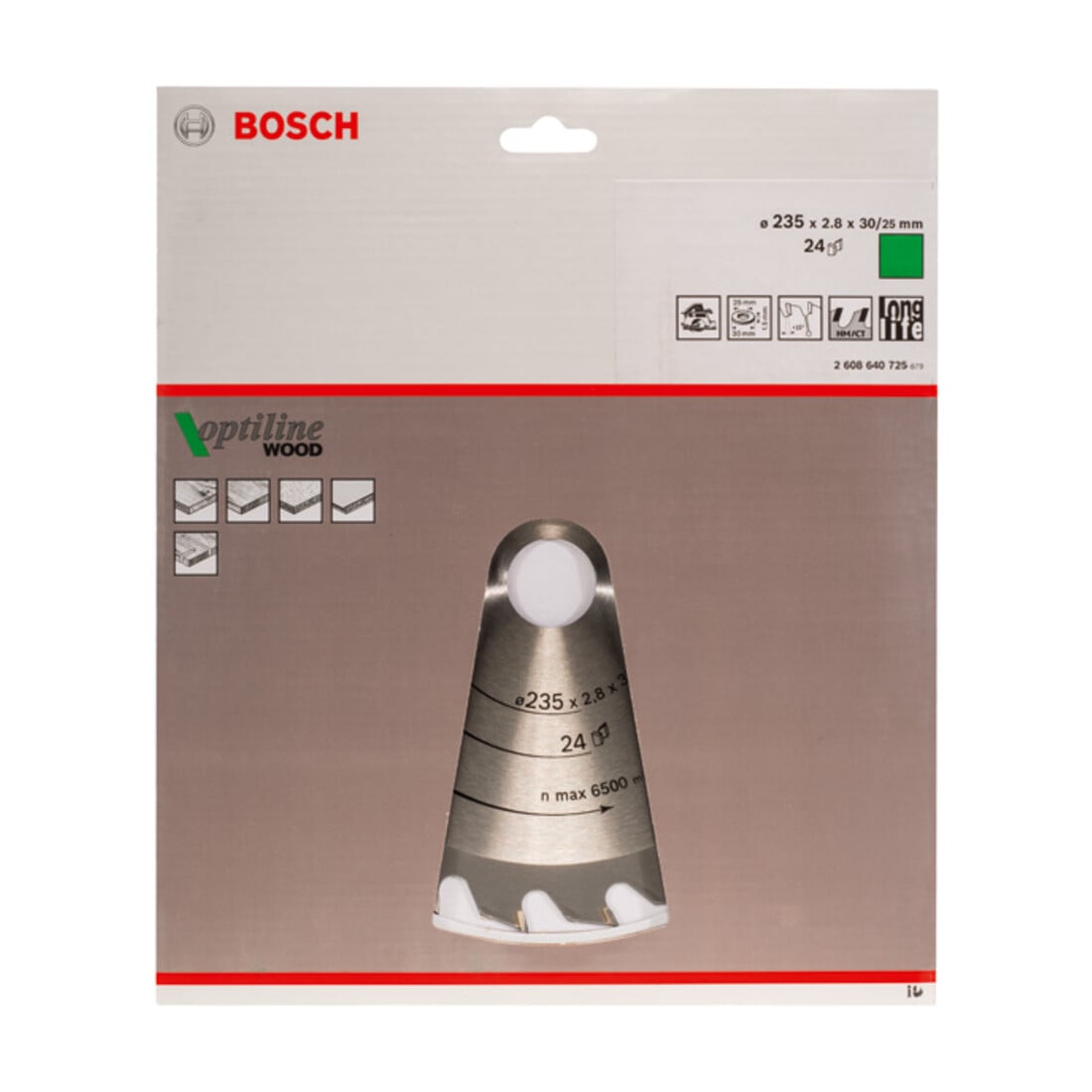Bosch cirkelzaagblad Optiline Wood voor handcirkelzagen 235 x 30/25 x 2,8 mm 24