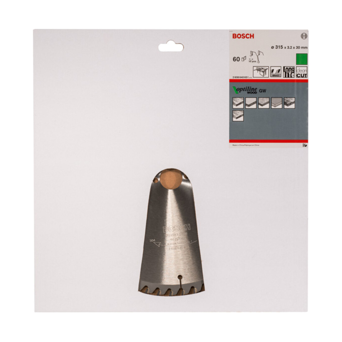Bosch cirkelzaagblad Optiline Wood voor tafelcirkelzagen 315 x 30 x 3,2 mm 60