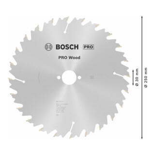 Bosch PRO Wood cirkelzaagblad, voor tafelzaag, 30 mm