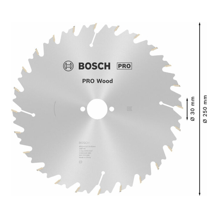Bosch cirkelzaagblad PRO Wood 250 x 30 x 3,2 mm 24