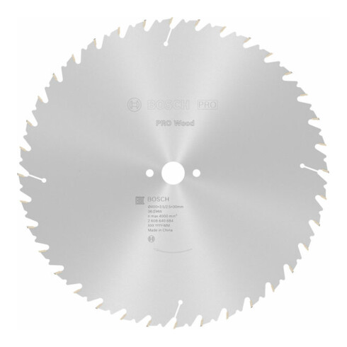 Bosch cirkelzaagblad PRO Wood 400 x 30 x 3,5 mm 36