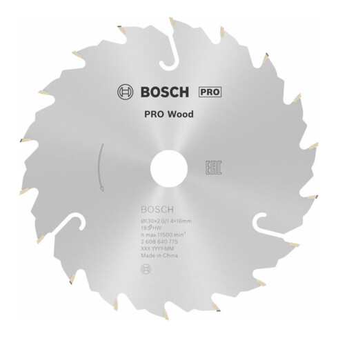 Bosch cirkelzaagblad Speedline Wood 130 x 16 x 2,0 mm 18