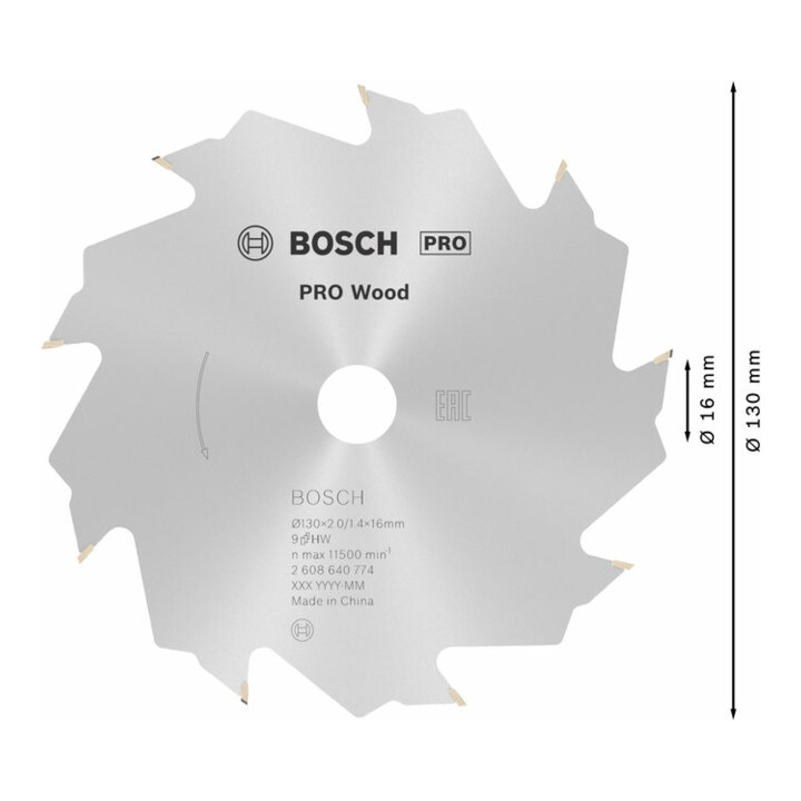 Bosch cirkelzaagblad Speedline Wood 130 x 16 x 2,0 mm 9