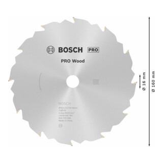 Bosch cirkelzaagblad Standard Wood voor handcirkelzaag